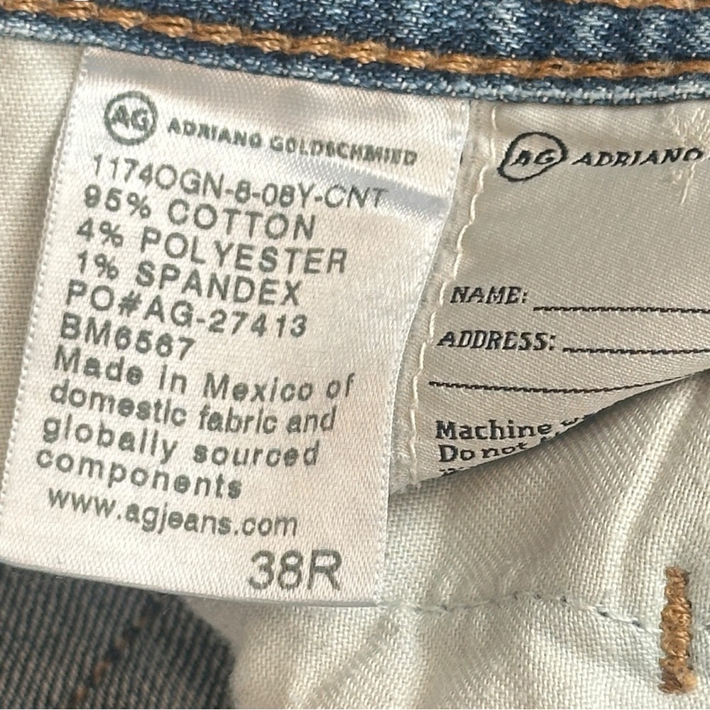 AG Adriano Goldschmied The Graduate Tailored Stretch Denim Jeans Men’s 38x28 - Picture 6 of 7